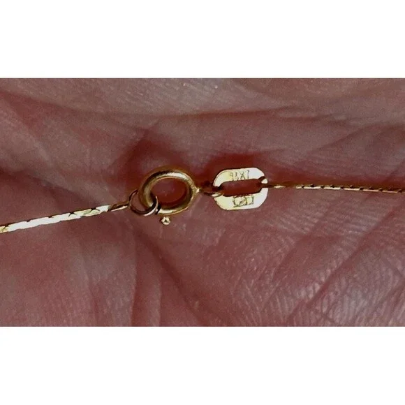 Vintage 14K Solid Gold Pearl Necklace Italy - Picture 6 of 6